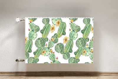 Decorative radiator cover Cacti with flowers