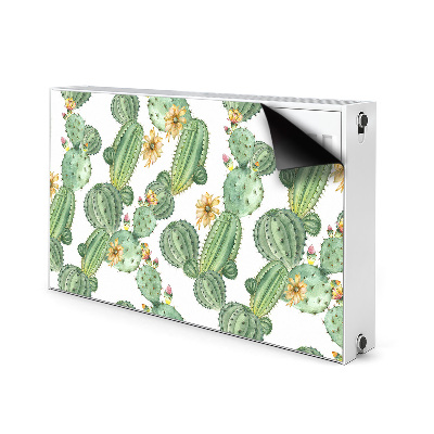 Decorative radiator cover Cacti with flowers