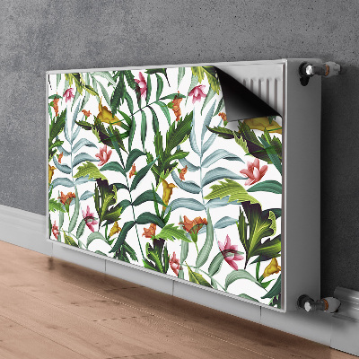 Decorative radiator cover Tropical flora