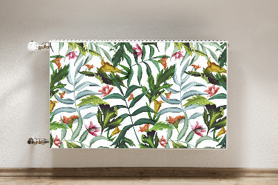 Decorative radiator cover Tropical flora