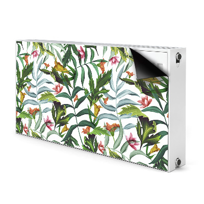 Decorative radiator cover Tropical flora