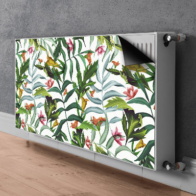 Decorative radiator cover Tropical flora