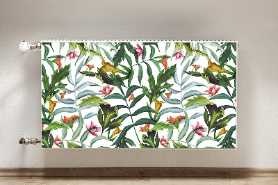 Decorative radiator cover Tropical flora