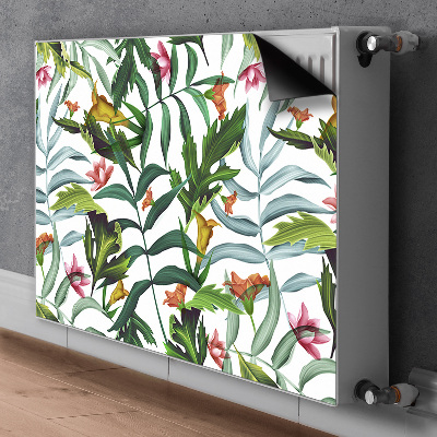 Decorative radiator cover Tropical flora