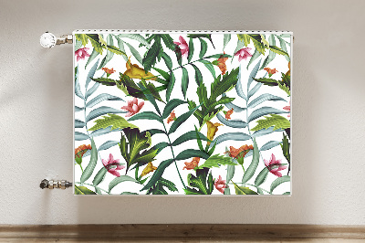 Decorative radiator cover Tropical flora