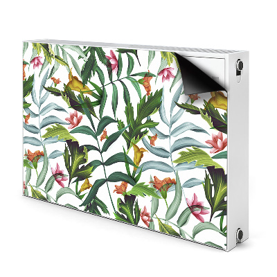 Decorative radiator cover Tropical flora