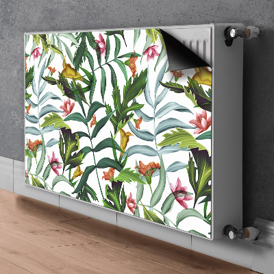 Decorative radiator cover Tropical flora