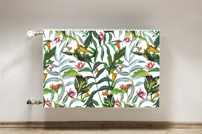 Decorative radiator cover Tropical flora