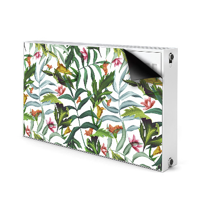 Decorative radiator cover Tropical flora