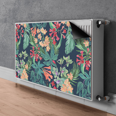 Decorative radiator cover Tropical composition