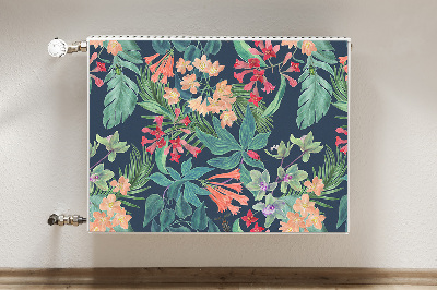 Decorative radiator cover Tropical composition