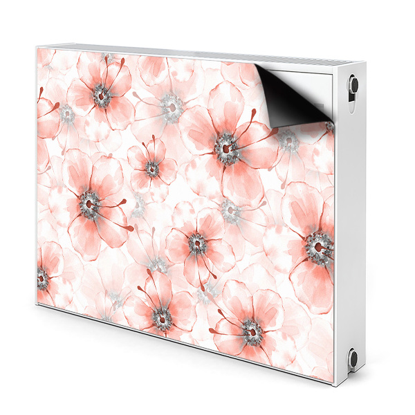 Decorative radiator mat Orange flowers