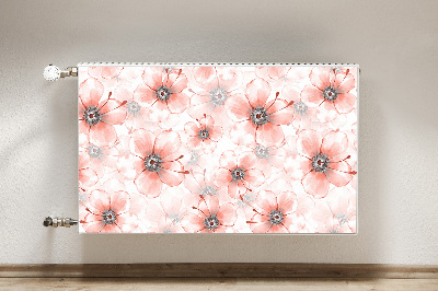 Decorative radiator mat Orange flowers