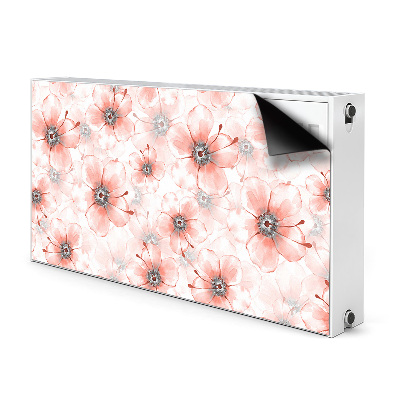 Decorative radiator mat Orange flowers