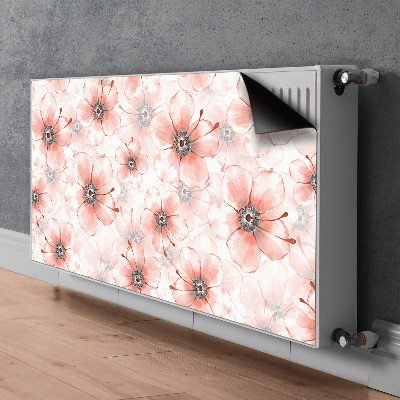 Decorative radiator mat Orange flowers