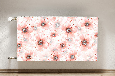 Decorative radiator mat Orange flowers