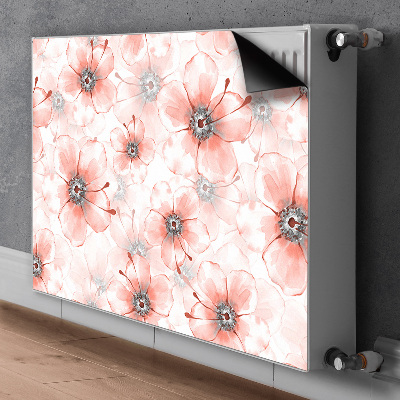 Decorative radiator mat Orange flowers