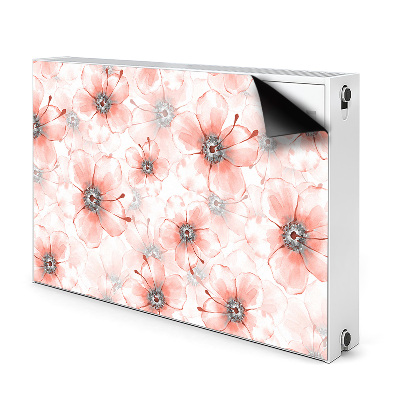 Decorative radiator mat Orange flowers