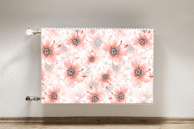 Decorative radiator mat Orange flowers