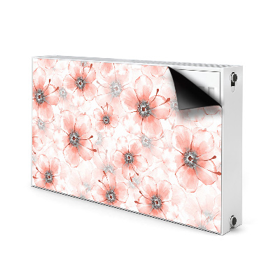 Decorative radiator mat Orange flowers