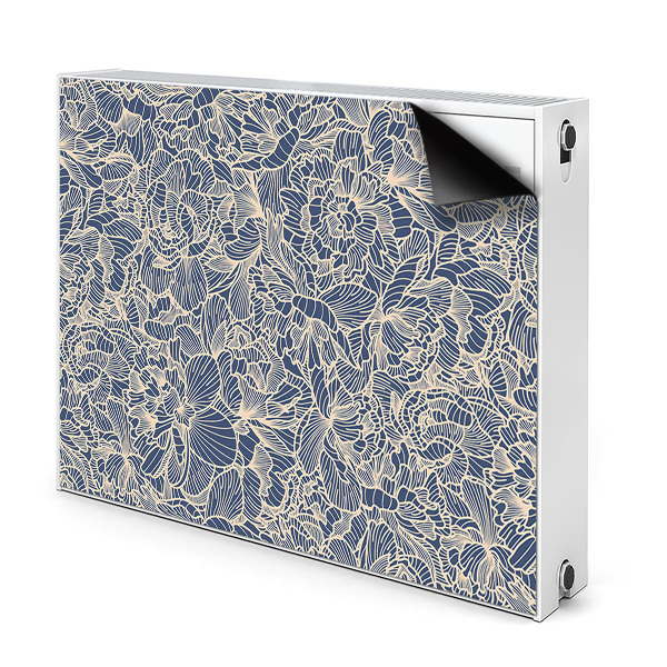 Magnetic radiator cover Blue flower