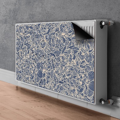 Magnetic radiator cover Blue flower