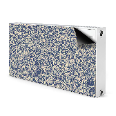 Magnetic radiator cover Blue flower