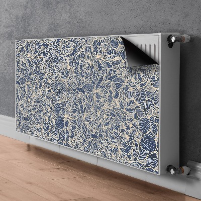 Magnetic radiator cover Blue flower