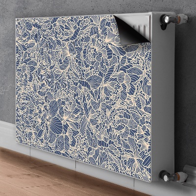 Magnetic radiator cover Blue flower