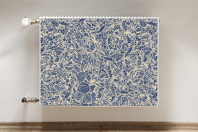 Magnetic radiator cover Blue flower