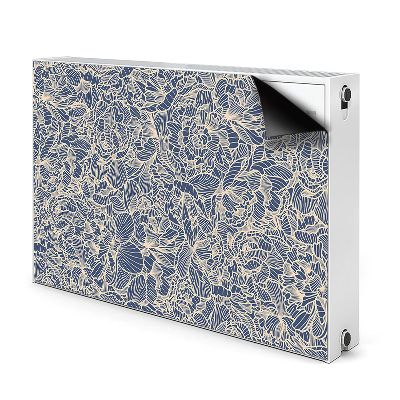 Magnetic radiator cover Blue flower