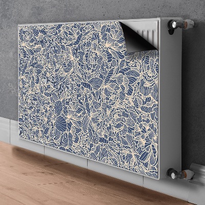 Magnetic radiator cover Blue flower