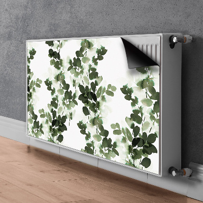 Magnetic radiator mat Green leaves