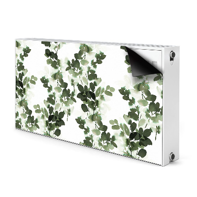 Magnetic radiator mat Green leaves