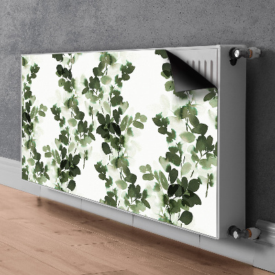 Magnetic radiator mat Green leaves