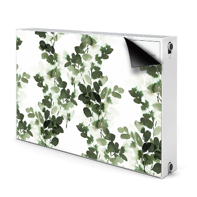 Magnetic radiator mat Green leaves