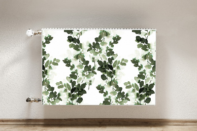 Magnetic radiator mat Green leaves