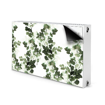 Magnetic radiator mat Green leaves