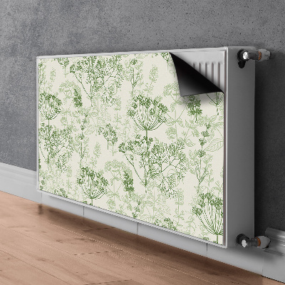 Decorative radiator mat Field herbs