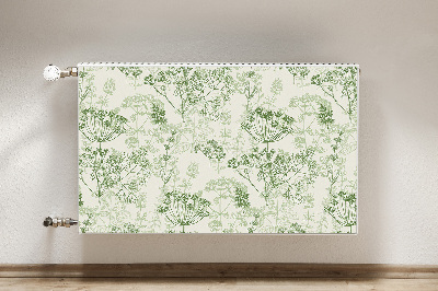 Decorative radiator mat Field herbs