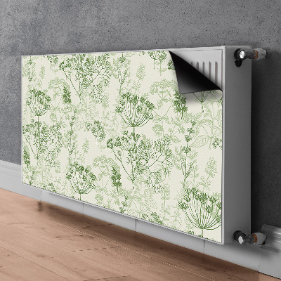 Decorative radiator mat Field herbs