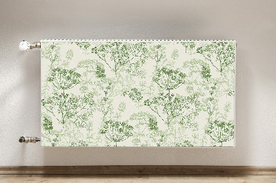 Decorative radiator mat Field herbs