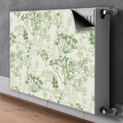 Decorative radiator mat Field herbs