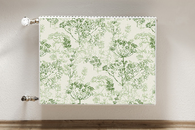 Decorative radiator mat Field herbs