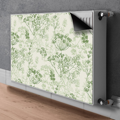 Decorative radiator mat Field herbs