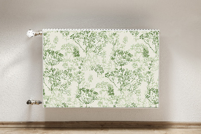 Decorative radiator mat Field herbs