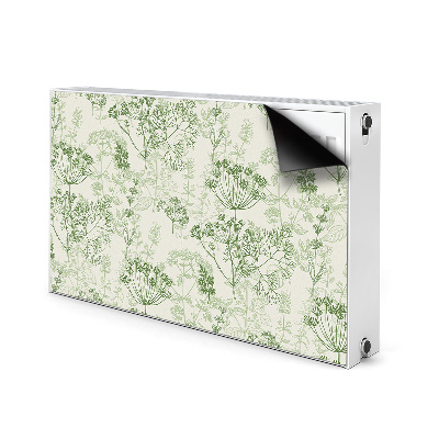 Decorative radiator mat Field herbs