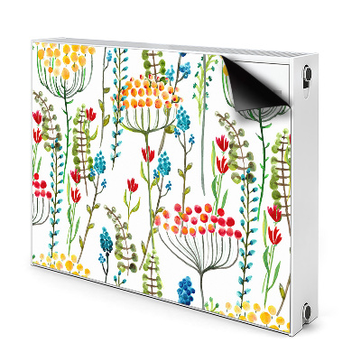 Decorative radiator cover Colorful meadow