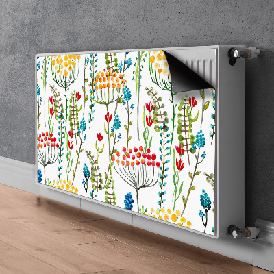 Decorative radiator cover Colorful meadow