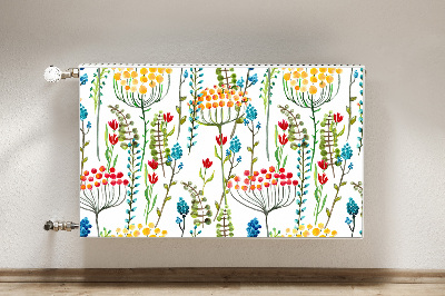 Decorative radiator cover Colorful meadow